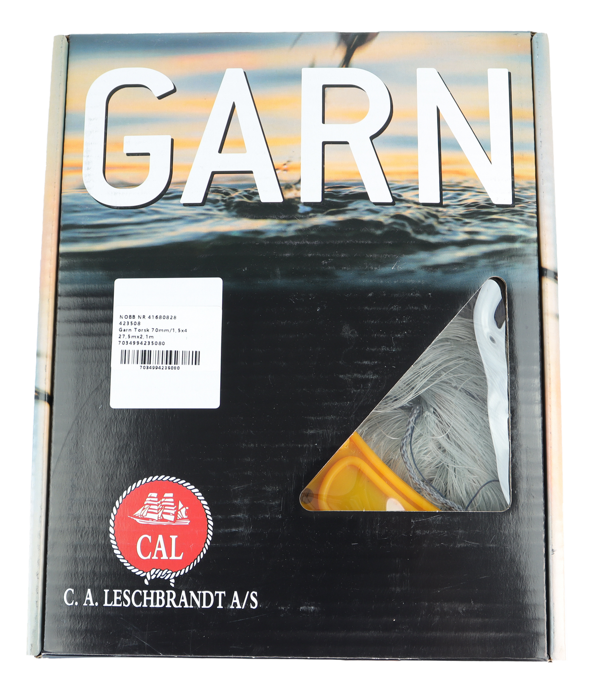 CAL Torskegarn - Grå - 27,5x2,1 meter